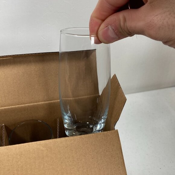 Real Living - Stemless Flute Glasses - Clear - Set of 4 - NWT - Picture 10 of 12